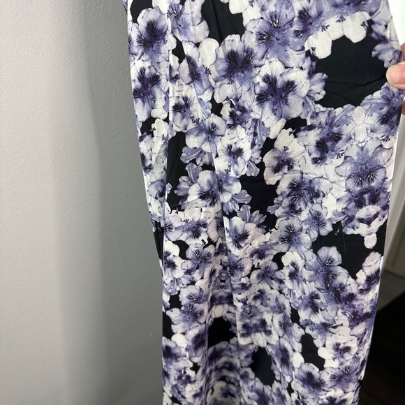 H&M | Floral Polyester Scoop Neck Sleeveless Casual Knee Length Dress sz 6 - Picture 6 of 13